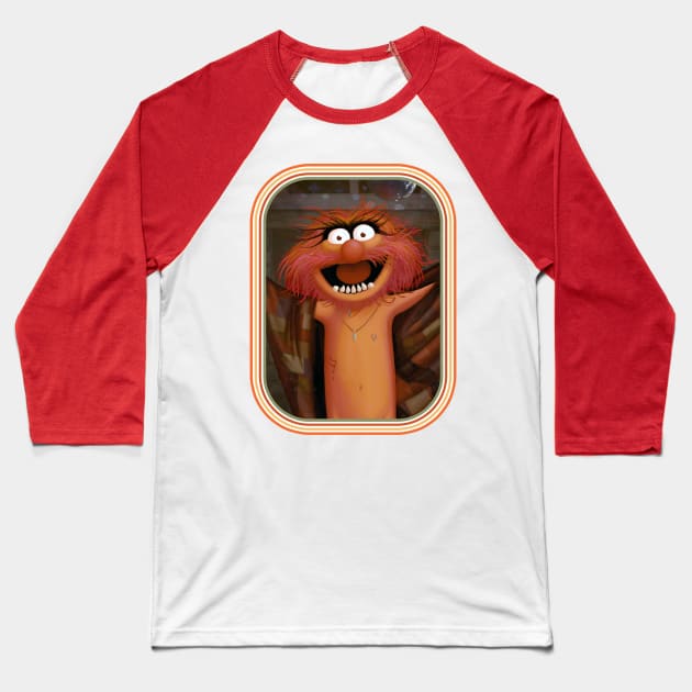 Animal - Retro Baseball T-Shirt by GrimbyBECK